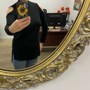 Cold-shoulder sweater